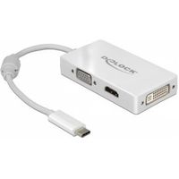 Delock 63924 Adapter USB Type-C male > VGA / HDMI / DVI female wit - thumbnail