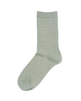 HEMA Damessokken Zigzag Glitter Mintgroen (mintgroen)