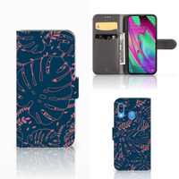 Samsung Galaxy A40 Hoesje Palm Leaves - thumbnail