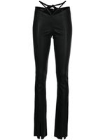 Manokhi pantalon skinny en cuir - Noir