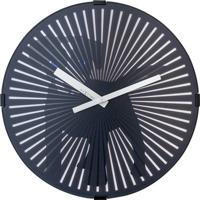 NeXtime - NeXtime - Wandklok - 30cm - Plastic - Bewegend- Zwart -