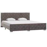 Bedframe fluweel grijs 180x200 cm