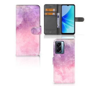 Hoesje OPPO A77 5G | A57 5G Pink Purple Paint