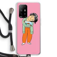 Visknuffel: Oppo A95 5G Transparant Hoesje met koord Visknuffel: Oppo A95 5G Transparant Hoesje met koord