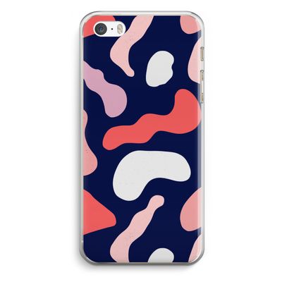 Memphis Shapes Pink: iPhone 5 / 5S / SE Transparant Hoesje