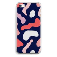 Memphis Shapes Pink: iPhone 5 / 5S / SE Transparant Hoesje Memphis Shapes Pink: iPhone 5 / 5S / SE Transparant Hoesje