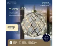 Lumineo microled bal 14cm helder/warm wit