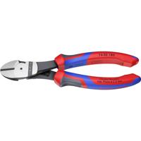 Knipex Kraft-Seitenschneider 180mm mit PVC-Handschutz Knipex 74 02 180 Werkplaats Kracht-zijsnijtang Met facet 180 mm