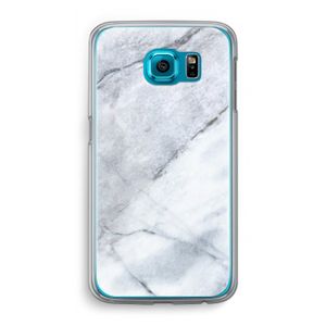 Witte marmer: Samsung Galaxy S6 Transparant Hoesje