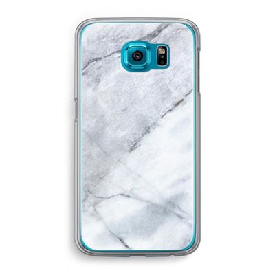 Witte marmer: Samsung Galaxy S6 Transparant Hoesje