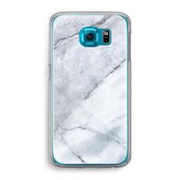 Witte marmer: Samsung Galaxy S6 Transparant Hoesje