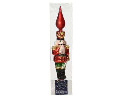 Piek glas d6h29cm rood - Ksd