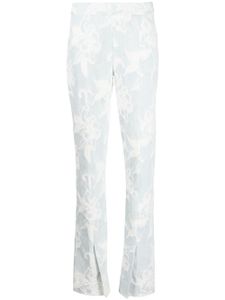 ZIMMERMANN jean ample à fleurs brodées - Bleu