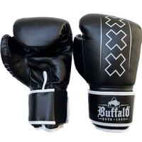 Buffalo Outrage bokshandschoenen zwart met wit 14oz - thumbnail