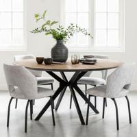 DTP Home Ronde Eettafel Metropole Teakhout - Naturel - thumbnail