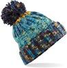 Beechfield CB486 Corkscrew Pom Pom Beanie - Marine Splash - One Size