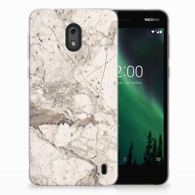 Nokia 2 | TPU | Siliconen hoesje | Marmer Beige