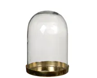 Kaemingk Stolp glas 15x24cm goud/helder