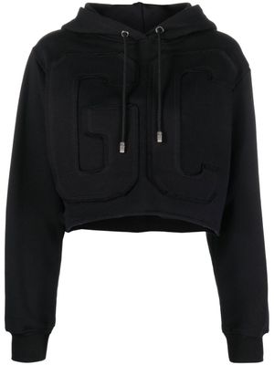 GCDS hoodie crop à patch logo - Noir