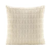 2e Halve Prijs Leen Bakker - Sierkussen Ryk - Off-white- 45x45 Cm - Polyester - Wit - 10x45x45 Cm