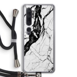 Witte marmer 2: Xiaomi Mi Note 10 Pro Transparant Hoesje met koord