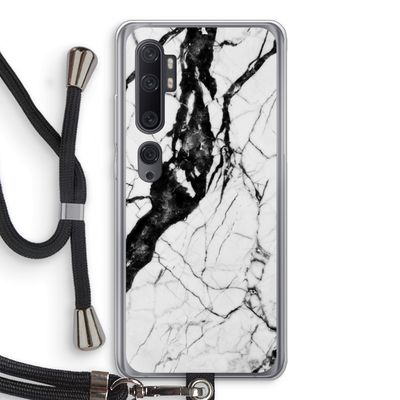 Witte marmer 2: Xiaomi Mi Note 10 Pro Transparant Hoesje met koord