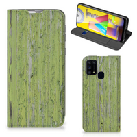 Samsung Galaxy M31 Book Wallet Case Green Wood