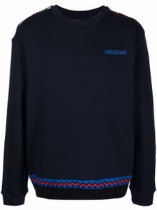 Missoni sweat zig-zag à logo poitrine - Bleu