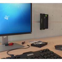 StarTech.com 7-poorts industriële USB 3.0 hub beveiliging tegen ESD en stootspanningen - thumbnail