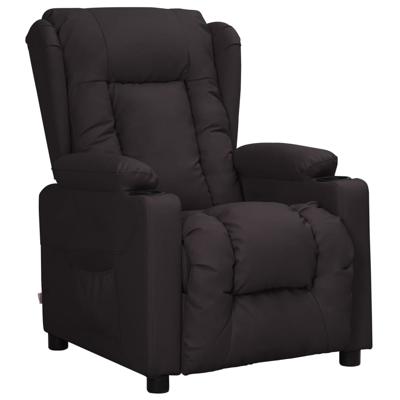 Fauteuil verstelbaar kunstleer zwart