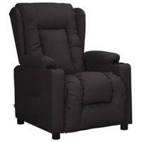 Fauteuil verstelbaar kunstleer zwart