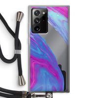 Zweverige regenboog: Samsung Galaxy Note 20 Ultra / Note 20 Ultra 5G Transparant Hoesje met koord