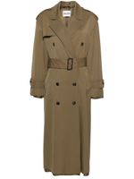 Miu Miu trench long à bords francs - Marron