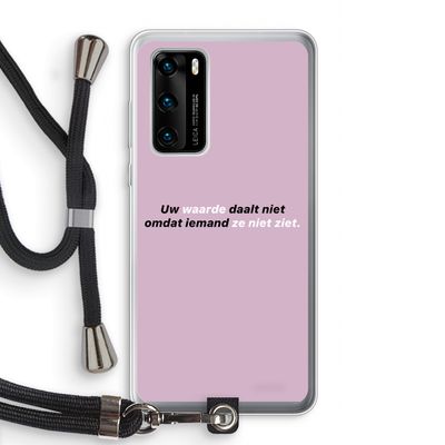 uw waarde daalt niet: Huawei P40 Transparant Hoesje met koord