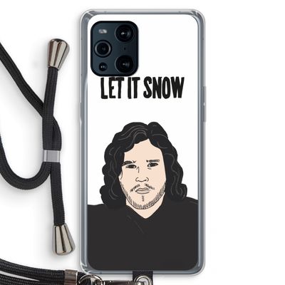 Let It Snow: Oppo Find X3 Pro Transparant Hoesje met koord