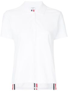 Thom Browne polo à bande signature tricolore - Blanc