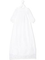 Dolce & Gabbana Kids robe allongée en dentelle - Blanc