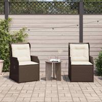 Tuinbank 2 pcs Bruin poly rattan