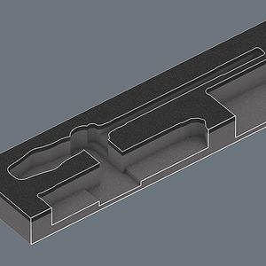 Wera 9750 Schuimrubberen inzetstuk met Kraftform Kompakt en Tool-Check PLUS Set 1, 57-delig gereedschapsset