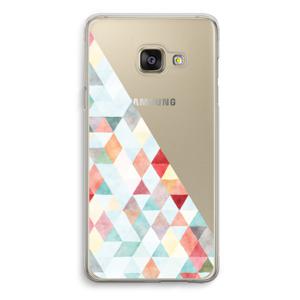 Gekleurde driehoekjes pastel: Samsung Galaxy A3 (2016) Transparant Hoesje