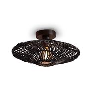GOOD&MOJO Plafondlamp 'Zanzibar' Rotan, 40cm, kleur Zwart