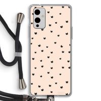 Kleine kattenkopjes: OnePlus 9 Transparant Hoesje met koord