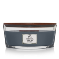 WoodWick Geurkaars Ellipse Evening Onyx - 9 cm / 19 cm - Geurkaars in Glas - Houten Lont - thumbnail
