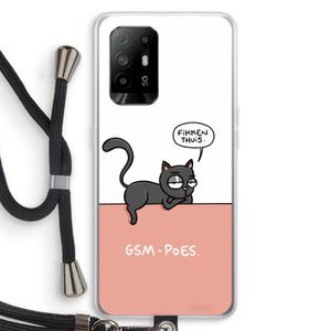 GSM poes: Oppo A95 5G Transparant Hoesje met koord