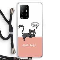 GSM poes: Oppo A95 5G Transparant Hoesje met koord