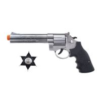 Verkleed speelgoed revolver/pistool met Sheriff ster kunststof - thumbnail