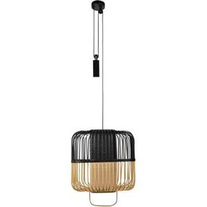 Forestier Bamboo square hanglamp medium black