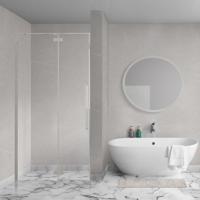 Aqua Vista Oria Linea nisdeur - 80x200cm - incl. montageset - Geborsteld rvs SW1186292/SW1186295