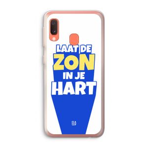 Laat de zon in je hart: Samsung Galaxy A20e Transparant Hoesje