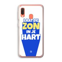 Laat de zon in je hart: Samsung Galaxy A20e Transparant Hoesje